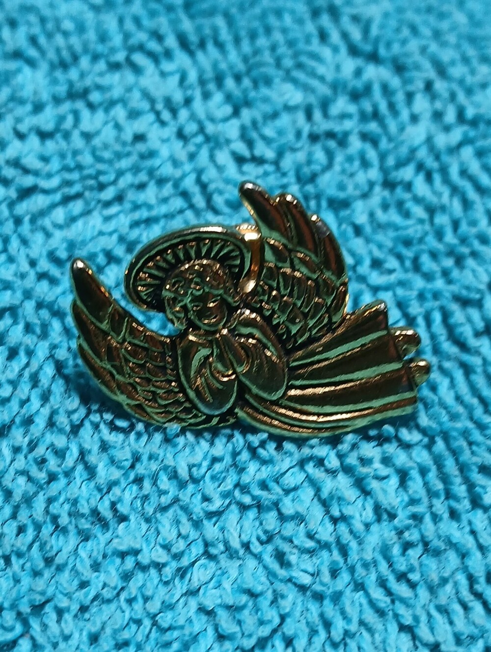 Gold Angel Wing Lapel Pin - Women Accessories